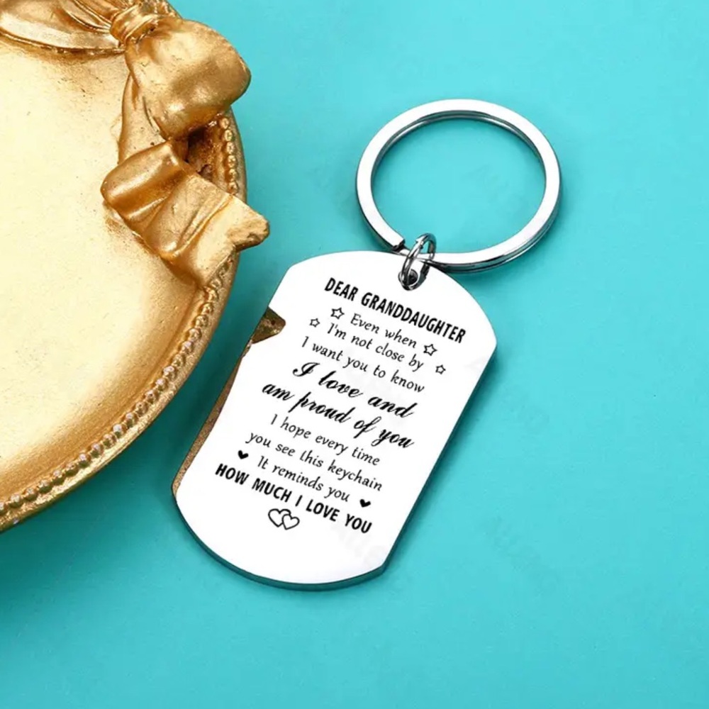 Engraved Keychain for Granddaughter